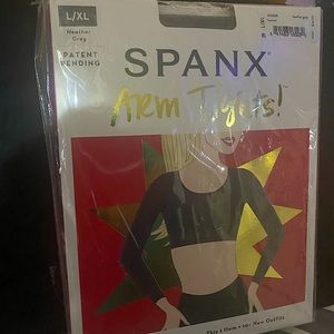 spanx arm tights large xl heather grey new